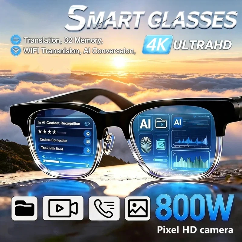 AI Smart Glasses 4K Remote Con - Smart Glasses Lens บทวิจารณ์และราคา