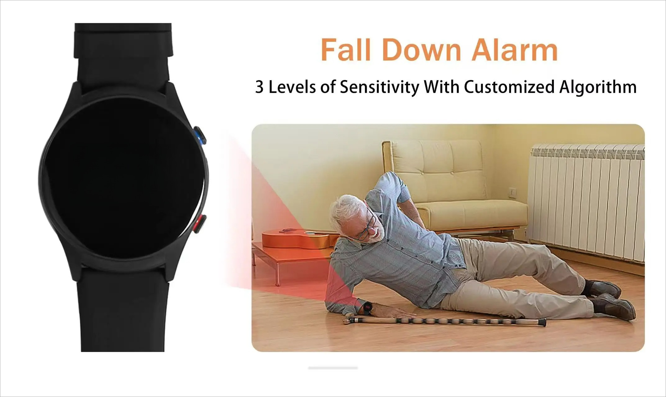 4G Elderly care smart watch Fa - Fall Detection Watch บทวิจารณ์และราคา