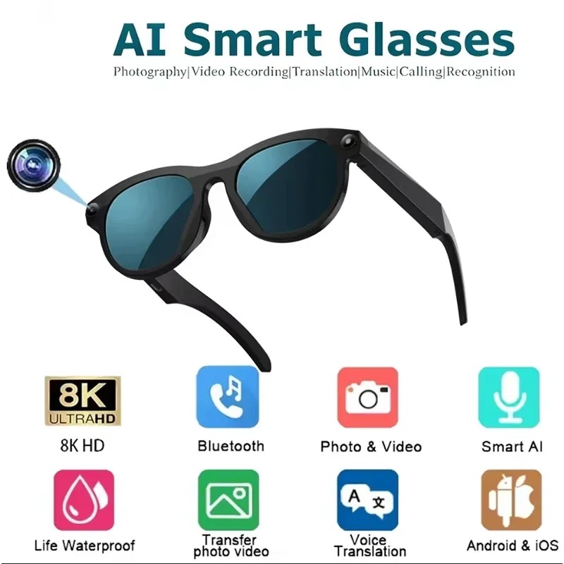 8KHD Smart AI Glasses Color Ch - Smart Glasses Lens บทวิจารณ์และราคา