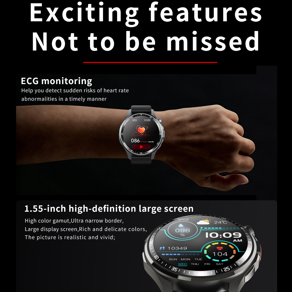 Men Smart Watch All Day Fall D - Fall Detection Watch บทวิจารณ์และราคา