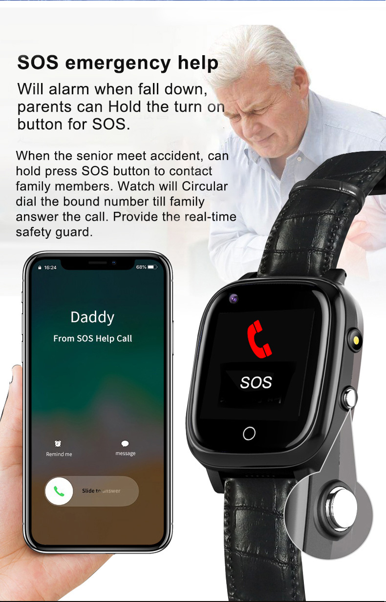 Elderly Smart Watch For Old Pe - Fall Detection Watch บทวิจารณ์และราคา