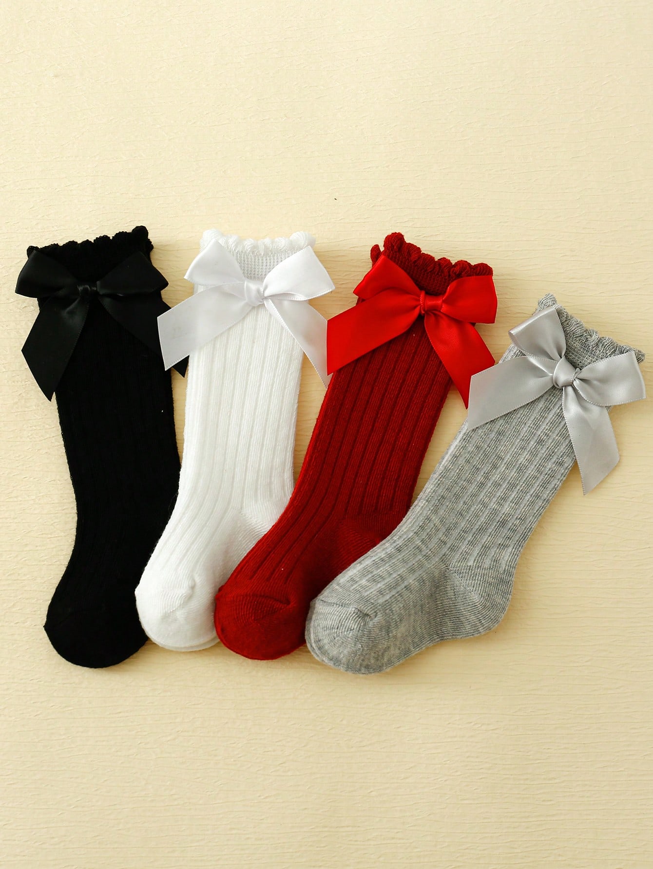 4/5 Pairs Baby Girls Long Knee - Baby Sock Oximeter บทวิจารณ์และราคา