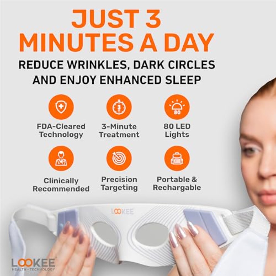 LOOKEE Under Eye Red Light The - Light Therapy Glasses บทวิจารณ์และราคา