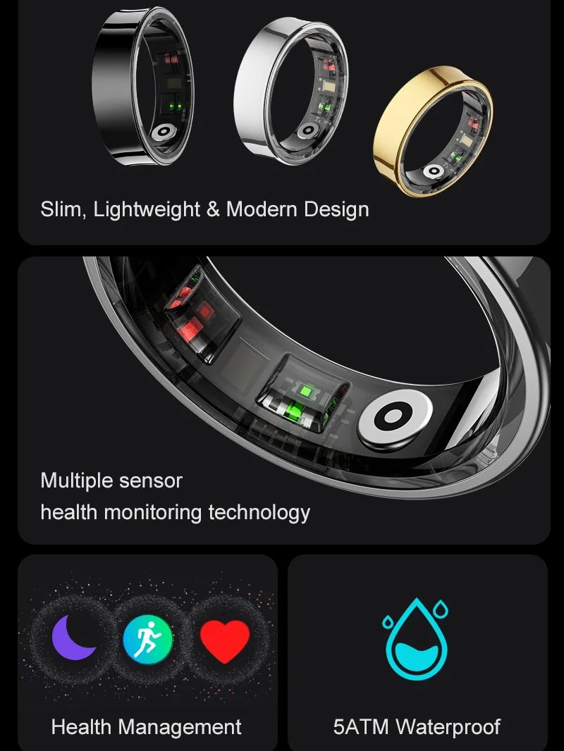2026 Smart Ring R09 5ATM Water - Temperature Ring Skin บทวิจารณ์และราคา
