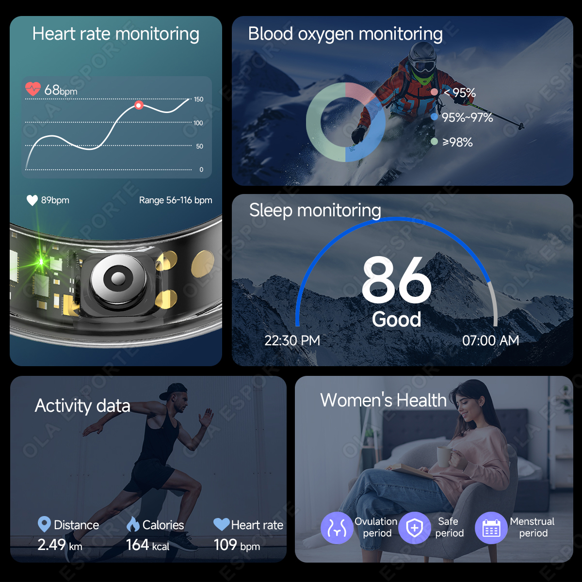R09 Smart Ring Men Women with  - Temperature Ring Skin บทวิจารณ์และราคา